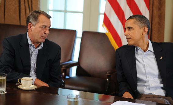 Barack Obama and John Boehner